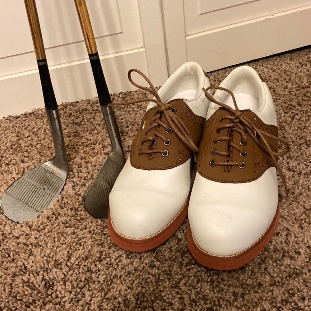 Niblick Leather Oxford Golf Shoes Size 7